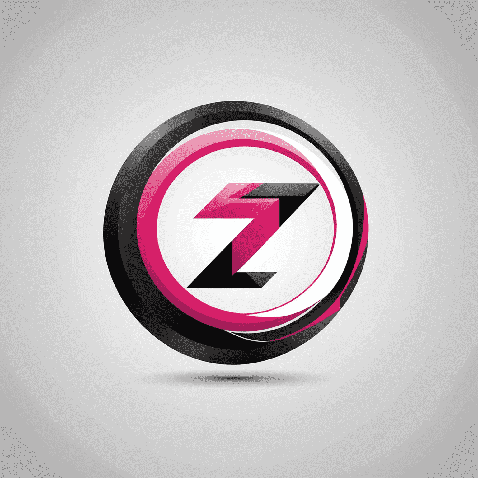 Company logo featuring a modern, abstract design in red, pink, black and white colors, symbolizing fast and reliable mobile and internet recharge services