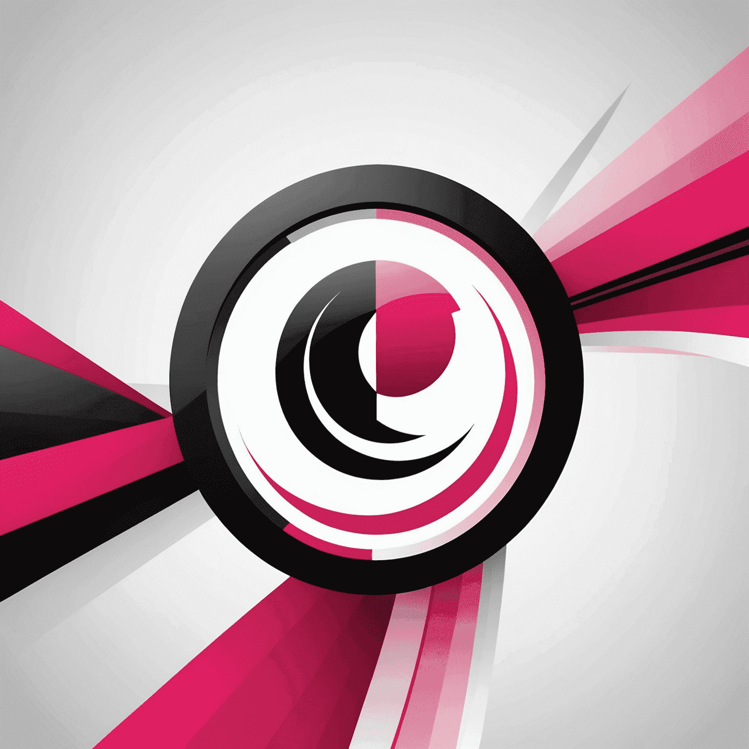 Company logo featuring a modern, abstract design in red, pink, black and white colors, symbolizing fast and reliable mobile and internet recharge services