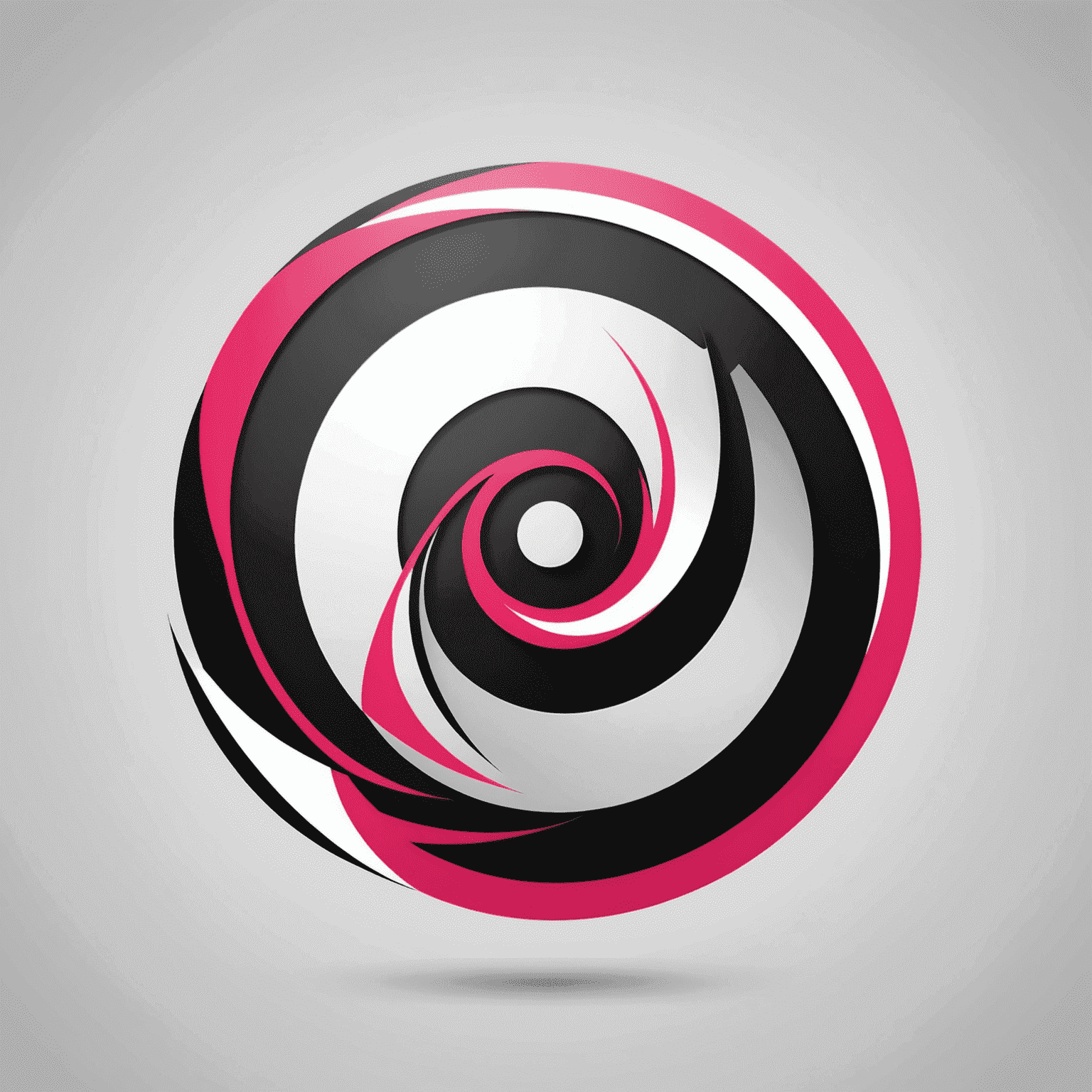 Company logo featuring a modern, abstract design in red, pink, black and white colors, symbolizing fast and reliable mobile and internet recharge services