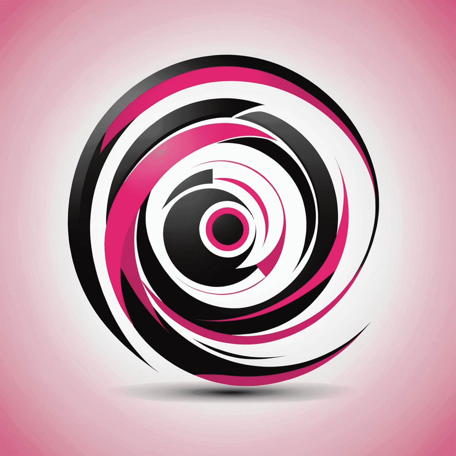 Company logo featuring a modern, abstract design in red, pink, black and white colors, symbolizing fast and reliable mobile and internet recharge services